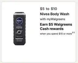 Walgreens Nivea Body Wash offer