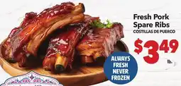 Vallarta Supermarkets Fresh Pork Spare Ribs / COSTILLAS DE PUERCO offer