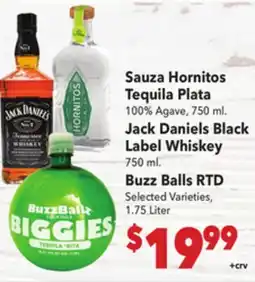 Vallarta Supermarkets Sauza Hornitos Tequila Plata offer