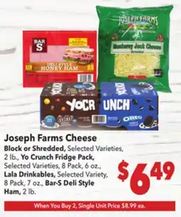 Vallarta Supermarkets Joseph Farms Cheese offer
