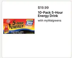 Walgreens 10 - Pack 5-Hour Energy Drink offer