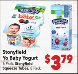 Vallarta Supermarkets Stonyfield Yo Baby Yogurt offer