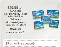 Walgreens Claritin Allergy Relief offer