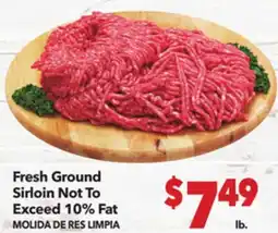 Vallarta Supermarkets Fresh Ground Sirloin / MOLIDA DE RES LIMPIA offer
