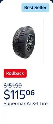 Walmart 275/65R18 116T SL BW Supermax ATX-1 offer