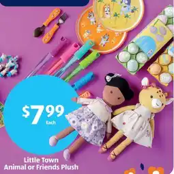 Aldi Little Town Animal or Friends Plush offer