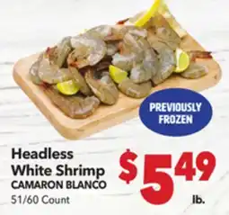 Vallarta Supermarkets Headless White Shrimp | CAMARON BLANCO offer
