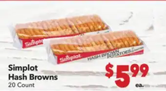 Vallarta Supermarkets Simplot Hash Browns offer