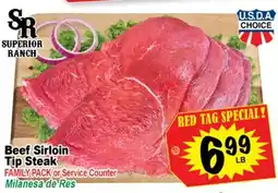 Superior Grocers Beef Sirloin Tip Steak offer