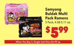 Vallarta Supermarkets Samyang Buldak Multi Pack Ramens offer