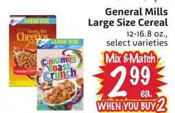Foodmaxx General Mills Large Size Cereal offer