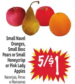 Foodmaxx Small Navel Oranges, Small Bosc Pears or Small Honeycrisp or Pink Lady Apples offer