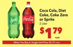 Vallarta Supermarkets Coca Cola, Diet Coke, Coke Zero or Sprite offer