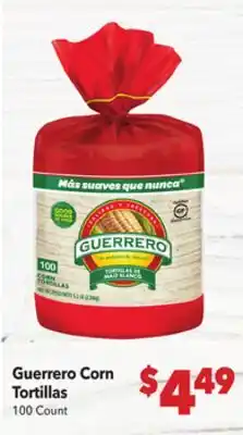 Vallarta Supermarkets Guerrero Corn Tortillas offer