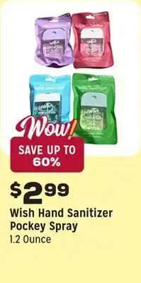 Grocery Outlet Hand Sanitizer Pockey Spray offer