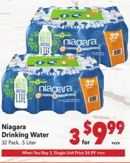 Vallarta Supermarkets Niagara Drinking Water offer