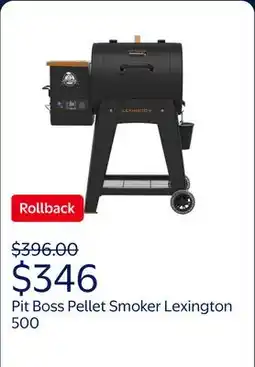 Walmart Pit Boss Pellet Smoker, Lexington 500 Square Inch Wood Fired Pellet Grill, Onyx Series offer