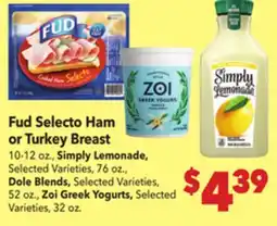 Vallarta Supermarkets Fud Selecto Ham or Turkey Breast offer