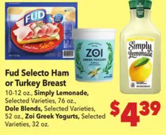Vallarta Supermarkets Fud Selecto Ham or Turkey Breast offer