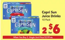 Vallarta Supermarkets Capri Sun Juice Drinks offer