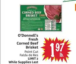 Foodmaxx O'Donnell's Fresh Corned Beef Brisket offer