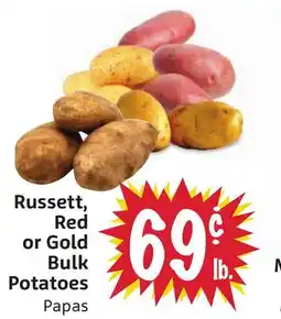 Foodmaxx Russett, Red or Gold Bulk Potatoes offer