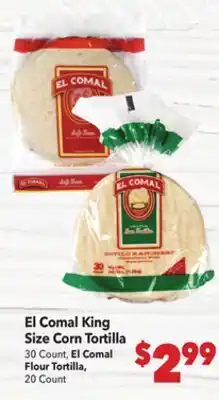 Vallarta Supermarkets El Comal King Size Corn Tortilla offer