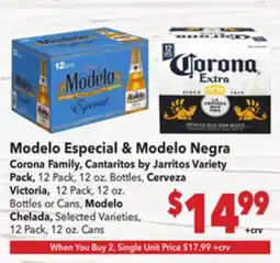 Vallarta Supermarkets Modelo Especial & Modelo Negra offer