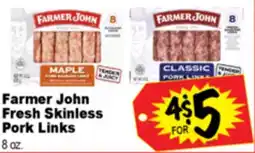 Superior Grocers Farmer John Fresh Skinless Fresh Skinless Pork Links offer