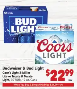 Vallarta Supermarkets Budweiser & Bud Light offer