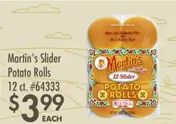 Smart & Final Martin's Slider Potato Rolls offer