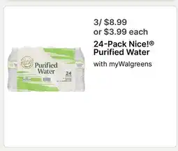 Walgreens 24-Pack Nice! Purified Water offer