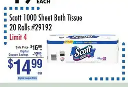 Smart & Final Scott 1000 Sheet Bath Tissue offer