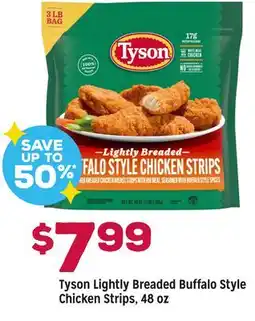 Grocery Outlet Tyson Lightly Breaded Buffalo Style Chicken Strips offer