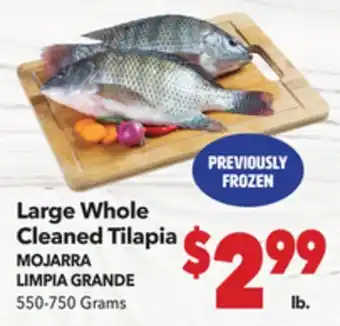 Vallarta Supermarkets Large Whole Cleaned Tilapia | MOJARRA LIMPIA GRANDE offer