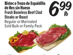 El Super Fresh Fresh Boneless Beef Clod Steaks or Roast offer