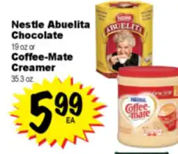 Superior Grocers Nestle Abuelita Chocolate, 19 oz or Coffee-Mate Creamer, 35.3 oz offer