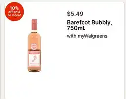 Walgreens Barefoot Bubbly, 750ml offer