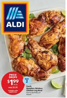 Aldi Fresh Boneless Skinless Chicken Leg Meat offer