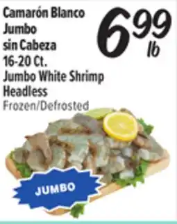 El Super Fresh 16-20Ct. Jumbo White Shrimp Headless offer