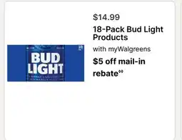 Walgreens 18-Pack Bud Light Products offer