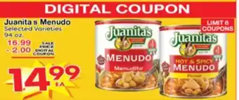 Superior Grocers Juanita's Menudo offer