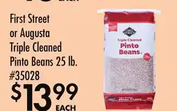 Smart & Final First Street or Augusta Triple Cleaned Pinto Beans offer