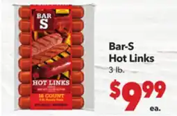 Vallarta Supermarkets Bar-S Hot Links offer