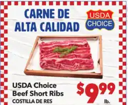 Vallarta Supermarkets USDA Choice Beef Short Ribs / COSTILLA DE RES offer
