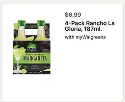 Walgreens 4-Pack Rancho La Gloria, 187ml offer