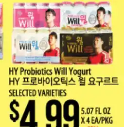 Hmart HY Probiotics Will Yogurt offer