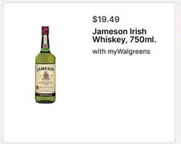 Walgreens Jameson Irish Whiskey, 750ml offer