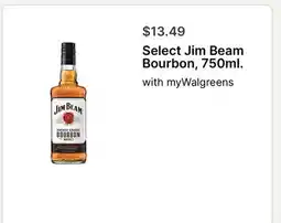 Walgreens Select Jim Beam Bourbon, 750ml offer