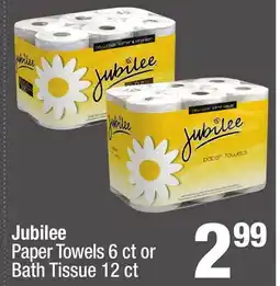 Super King Markets Jubilee Paper Towels 6 ct or Bath Tissue 12 ct offer